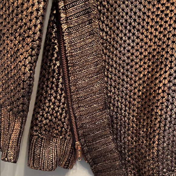 Saks Fifth Avenue Bronze Knit Sweater - Picture 2 of 4